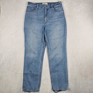 Abercrombie & Fitch Jeans 10 30x29 The Ankle Straight Ultra High Rise Fray Hem